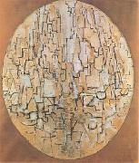 Piet Mondrian Oval Composition (Tree Study) (mk09) oil painting on canvas